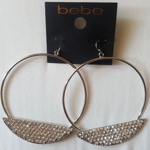 Bebe Hoop with Rhinestone plate